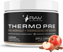 Thermo Pre - Active Lifestyle을위한 피트니스 지원 보충 - Pre-Workout Thermogenic & Metabolic Support - 식물 기반, 천연 성분 - Apple Cinnamon - 24 서빙