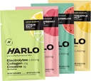 Harlo - 샘플 팩 Electrolyte 음료 혼합 추가 Bovine Collagen & Creatine - Creatine Monohydrate Powder - 에너지 음료 분말 - 설탕 무료 에너지 음료