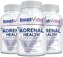 연구 검증 된 Adrenal 지원 - 180 캡슐 - 지원 Adrenal 동맥 기능, 부스트 에너지, 균형 Cortisol - 버섯, B 비타민, Bioflavonoids, BioPerine