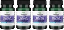 Albion의 Swanson Boron - Boroganic Glycine 보충교재 지원 합동 건강 & 뼈 건강 - 높은 흡수 공식은 전반적인 균형을 지원할지도 모릅니다 - (60의 캡슐, 6mg 각각) (4 팩)