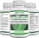 Kidney Support Supplement, Kidney Cleanse Detox & Repair Formula for Kidney Health & Restore, 705mg Pills with 21 Herbs - 블레이더 및 유린 트랙 건강, 60 캡슐에 대한 크랜베리 Astragalus & Juniper