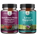 추가 강도 Hawthorn Berry 캡슐의 자연 공예 묶음 - 심장 건강 보충교재 및 간결 Detox & 수선 공식 - 초본 Liver 지원 보충교재
