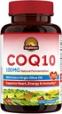Vitalitown CoQ10 100mg, 여분 처녀 올리브 기름과 더불어, 최대 흡수, Coenzyme Q10 보충교재, 글루텐 없음, 산화 방지제 & 심장 건강 지원을 위한 비 GMO 없음, 120 Softgels