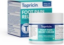 Topricin 발 진통 크림 - 자연과 냄새없는 모이스춰 크림, 4 온스 - 항아리
