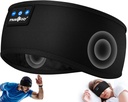 MUSICOZY 잠 헤드폰 Bluetooth 5.4 Headband, 스포츠 무선 이어폰 땀 방지 이어버드 슬리밍 쿨 가제트 독특한 선물을 위한 Ultra-Thin HD 스테레오 스피커와 헤드폰