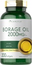 Carlyle Borage Oil Supplement | 2000mg | 200 Softgel 캡슐 | GLA의 320mg | 냉간 프레스 및 Hexane 무료 | 비 GMO 및 글루텐 무료