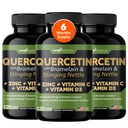 비타민 C, 아연 및 스팅 Nettle - Nettle Quercetin - Quercetin 500mg - Bromelain과 Quercetin - 아연 Quercetin + 비타민 D3-360 Veggie Cap - 6 개월 공급