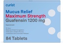 Curist Guaifenesin Mucus Relief 1200 mg 최대 힘 OTC - 84 조사 장시간 방출 정제 - 감소 Mucus 명확한 혼잡 (84 조사 정제 대량 팩)