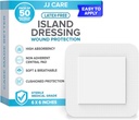 JJ CARE 접착제 섬 옷을 입는 [50의 포장], 6x6 메마른 Bordered Gauze Dressing, Breathable 섬 Wound는 높게 흡수성 비강 센터 패드로 개별적으로 감싸는