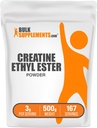 BulkSupplements.com 크레아틴 에틸 에스테르 HCl 분말 - 크레아틴 보충교재, 크레아틴 에틸 에스테르 분말 - Unflavored & 글루텐 무료, 서빙 당 3g, 500g (1.1 파운드) (1의 포장)