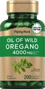 Piping Rock Oregano Oil Softgel 캡슐 4000mg | 200 알약 | 초본 추출물 보충 | 야생 수확 | 비 GMO, 글루텐 무료