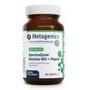Metagenics SpectraZyme Betaine HCI + Pepsin - Betaine HCl & Pepsin - Proteolytic Digestive Enzyme* - Non-GMO - 45 서빙 - 90 정제