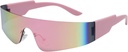 Crazy Feng Trendy Rimless Futuristic Wrap 주위에 선글라스 여성 남성,크러펑크 챙 선글라스 패션 안경