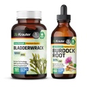 BIO KRAUTER Bladderwrack 100 캡슐 & Burdock 뿌리 Tincture 4 Fl. Oz.