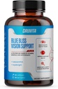 Blue Bliss Vision Support - Lutein, Biotin, Bilberry 및 Zeaxanthin이있는 눈 비타민 - 성인 선임 60 Veggie 캡슐 30 일 공급을위한 비타민 보충