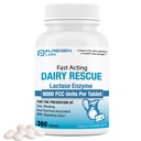 Puregen Labs 낙농 구호 빠른 행동 Lactase 효소 9000 FCC, Lactose Intolerance 약 360 정제