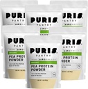 PURIS Organic Pea Protein Powder – USDA Organic Vegan Protein | 27g Plant Protein Per 서빙 | Non-GMO Gluten-Free Soy-Free | Clean Label | 부드러운 맛 | 2lb (6 팩)