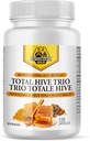 네덜란드 사람의 골드 총 히브 트리오 캡슐 - 120 Veg 모자 약 30-60 서빙 - Bee Pollen Royal Jelly & Propolis Supplement - Antioxidant Immune 지원을위한 슈퍼 푸드 - Natural Honey Mix