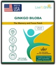 Shine Ginkgo Biloba 패치 라이브 - 30 Gingko Transdermal Patch - 여성과 남성을위한 1 개월 공급 - 미국 Made