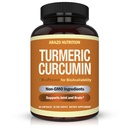 Arazo Nutrition Turmeric Curcumin with BioPerine 1300mg with Black Pepper - 공동 지원 영양 보충제 - 100 % 초본 심근 캡슐