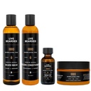 Live Bearded Complete Beard Grooming Kit - 워시, 컨디셔너, 버터 및 오일 - All-Natural Ingredients와 함께 미국에서 만든 - Mens Groom Set | 1880 Scent - Bourbon, Bitters, Citrus