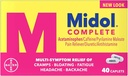 Midol 완료, 생리 기간 증상 완화, 캡슐, 40 카운트, 2 팩