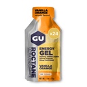 GU Energy Roctane Ultra Endurance Energy Gel, Vegan, Gluten-Free, Kosher 및 Dairy-Free On-The-Go Sports Nutrition for Running, Biking, 하이킹 또는 스키, 바닐라 오렌지 (24 Packets)