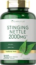 Carlyle Stinging Nettle Leaf Extract 2000mg | 300 캡슐 | 비 GMO 및 글루텐 무료 보충