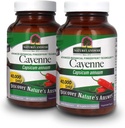 Nature's Answer Cayenne Pepper Powder Capsule Supplement, 90-Count | Natural Metabolism Booster | 심혈관 건강 증진 | 소화 및 순환 지원(2종)