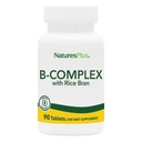 NaturesPlus B-Complex with Rice Bran - 90 정제 - 채식, 글루텐 무료 - 90 서빙