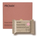 ProMix Nutrition Whey Protein Isolate Puff Bar, 낮은 Carb 건강한 스낵 계란 흰색 - 잔디 볶음, 글루텐 무료, 낮은 설탕, 콩 무료 (딸기 & 크림) - 12 바