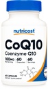 Nutricost CoQ10 100mg, 60 채식 캡슐, 60 서빙 - Coenzyme Q10