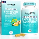 고급 갑상선 지원, 2 개월 공급 - 에너지 지원, 초점 및 호르몬 균형 - Iodine, Selenium, Ashwagandha & L-Tyrosine (Vegetarian, Non-GMO)