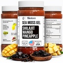 Biolore Wildcrafted Sea Moss Gel with Shilajit - Mango Pineapple 16 oz - Essential Vitamin & Trace Minerals - Vegan Superfood - Made in USA, 글루텐 프리, 설탕 없음