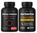 NutraChamps 완전한 Kidney 건강: Berberine & Kidney Cleanse Duo