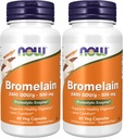 지금 보충 교재, Bromelain (Natural Proteolytic 효소) 2,400 GDU/g - 500 mg의 자연적인 Proteolytic 효소*, 60 Veg 캡슐 (2의 포장)