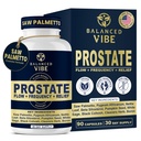 남자를 위한 균형이 잡힌 Vibe 전립선 지원 보충교재 | Saw Palmetto, Pygeum & Beta-Sitosterol를 가진 유기 식물 근거한 공식 | 지원 교류 & 안락, 일 및 밤 | 90 Vegan 캡슐