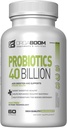 Probiotic 40 Billion CFU 4 Strains + Prebiotic - 소화 건강 및 면역 지원 - 변비, 설사, Bloating와 도움말 - 글루텐 무료, 비 GMO - 미국에서 만든 - 60 캡슐