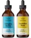 HERBAMA 허브 액체 드롭 키트 - 스팅 Nettle & Dandelion Root Tincture 4 fl oz - Vegan, Non-GMO, Sugar & Alcohol-Free - 2 Pack의 번들