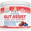 의사 Danielle Gut Assist - 누출 Gut 수리 보충 분말 - 글루타민, Arabinogalactan, Licorice 뿌리 - IBS, Heartburn, Bloating, 가스, 변비, SIBO를 Berry 맛 지원