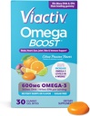 Viactiv 오메가 3 물고기 기름 Gummies. 심장 건강과 뇌 건강을위한 EPA DHA 보충, 30 설탕 무료 거미 비타민, 1pc 서빙