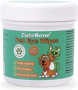 CuteBone 애완 동물 눈 닦음 120 조사 - 개와 고양이를위한 거짓 및 소싱 눈 청소 닦음, 먼지, 눈물 Stains 및 Debris 제거, 눈 감염, 천연 성분, 안전하고 사용하기 쉬운