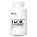 L-Methylfolate 15mg 플러스 메틸 B12, D3, 타우린 & NAC | MTHFR-Friendly Folate (High Potency) | 비타민 B9 & B12의 생동감 있는 모양 | 무드, 메틸렌, & Cognition를 위한 보충교재 | 60의 캡슐