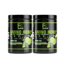 FXSUPPS Amino Hero Sour Ice flavor (50 서빙) | 남자와 여자를위한 포스트 운동 회복 음료 | BCAA, EAA 및 Electrolytes와 에너지 분말 혼합 | Endurance 및 건강한 근육 촉진 - 2 팩