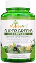 SuperGreens - Spirulina, Chlorella, Wheatgrass + 더 - Nutrient 포장 된 녹색 혼합 (90 캡슐)