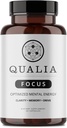 Qualia Focus Brain Booster Supplement | 강력한 Nootropic는 지속되는 정신 에너지, Alertness, Concentration & Memory | Ginkgo Biloba, L-Theanine Plus | 1개월 공급