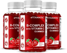 비타민 C & Inositol - 천연 딸기 맛 - 60 Gummies (3 병)