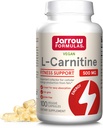 Jarrow Formulas L-Carnitine 500 mg - 100 Veggie Licaps - 지방에서 에너지 생산 (ATP)에 대한 중요한 요소 - Vegan - 100까지 서빙