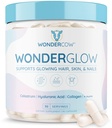 WONDERCOW 머리 피부와 못 비타민 w/Bovine Colostrum, 교원질, Hyaluronic 산, Biotin, 아연, & Lactoferrin┃Supports 더 빠른 머리 성장, 더 강한 못 및 Glowing 피부 (30의 서빙, 캡슐)