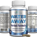 Water Away Gentle Herbal Diuretic - Natural Diuretic Water Pills - Bloating, Dandelion Leaf, Green Tea, Detox Cleanse & Urinary Health로 Excess Water Weight를 감소시킵니다. 비 GMO, 60 캡슐